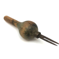 Beautiful Old Weeding Tool with Deep Green Stains
