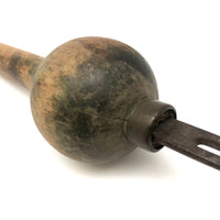 Beautiful Old Weeding Tool with Deep Green Stains