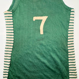 (With A Nod to Jaylen Brown) c. 1930s Green Knit Small Empire Athletic Supply Co. Basketball Jersey with Hand-Sewn No. 7