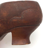 Victorian Carved Shoe with Pinprick Decoration