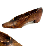 Perfect Old Pair of Carved Wooden Pumps
