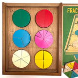 Very Satisfying Shackman Fraction Learner Set, Complete with Spinner, 1960s