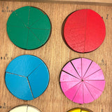 Very Satisfying Shackman Fraction Learner Set, Complete with Spinner, 1960s