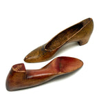 Perfect Old Pair of Carved Wooden Pumps