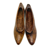 Perfect Old Pair of Carved Wooden Pumps