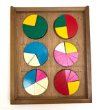 Very Satisfying Shackman Fraction Learner Set, Complete with Spinner, 1960s