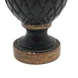 Sweet Little Antique Carved Acorn Finial in Gold and Black