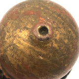 Sweet Little Antique Carved Acorn Finial in Gold and Black