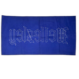 c. 1920's Wellesley White on Blue Wool Felt Banner with Applied, Gothic Style Lettering