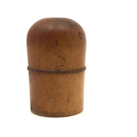 Treen Dome Lidded Apothecary Case with Glass Measure
