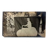 Man on Indian Motorcycle, Resting Hand, Excellent in All Regards Antique RPPC