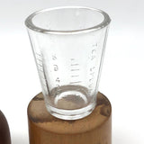 Treen Dome Lidded Apothecary Case with Glass Measure