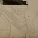 Man on Indian Motorcycle, Resting Hand, Excellent in All Regards Antique RPPC