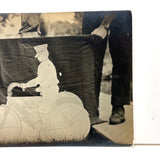Man on Indian Motorcycle, Resting Hand, Excellent in All Regards Antique RPPC