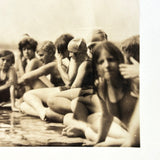 Young Swimmers on the Dock, Henderson Harbor, NY, Striking Old Snapshot Photo