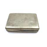 Very Sweet Georgian Silver Snuff Box with Delicately Engraved Hen
