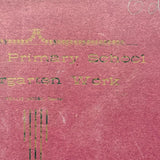 1898 Kindergarten Album,  Herman, Minnesota, Paper Folding, Paper Weaving, Yarn Drawing
