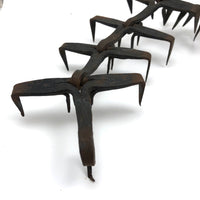 Striking c. 18th c. Hand-forged Iron Hanging Meat Rack