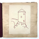 1898 Kindergarten Album,  Herman, Minnesota, Paper Folding, Paper Weaving, Yarn Drawing