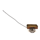 Old Handmade Tin and Wood Wagon Pull Toy with Great Color