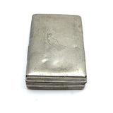 Very Sweet Georgian Silver Snuff Box with Delicately Engraved Hen