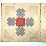 1898 Kindergarten Album,  Herman, Minnesota, Paper Folding, Paper Weaving, Yarn Drawing