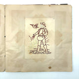 1898 Kindergarten Album,  Herman, Minnesota, Paper Folding, Paper Weaving, Yarn Drawing