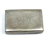Very Sweet Georgian Silver Snuff Box with Delicately Engraved Hen