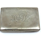 Very Sweet Georgian Silver Snuff Box with Delicately Engraved Hen