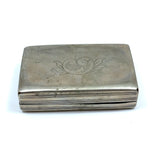 Very Sweet Georgian Silver Snuff Box with Delicately Engraved Hen
