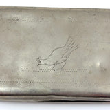 Very Sweet Georgian Silver Snuff Box with Delicately Engraved Hen