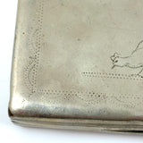 Very Sweet Georgian Silver Snuff Box with Delicately Engraved Hen