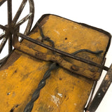 Old Handmade Tin and Wood Wagon Pull Toy with Great Color