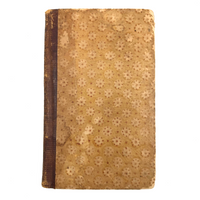 Very Beautiful Object, 1830 Pennsylvania German Catechism  Book with Gorgeous Papered Cover and Striped Pages