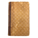 Very Beautiful Object, 1830 Pennsylvania German Catechism  Book with Gorgeous Papered Cover and Striped Pages