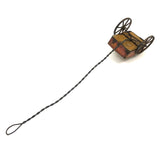 Old Handmade Tin and Wood Wagon Pull Toy with Great Color