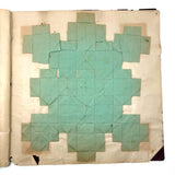 1898 Kindergarten Album,  Herman, Minnesota, Paper Folding, Paper Weaving, Yarn Drawing