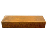 A Present from L. Hine, Age 82, to Mrs. Charity Kelsey, in 1863, Very Tender Carved Pine Slide Lid Box