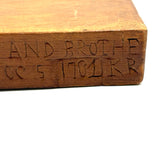 A Present from L. Hine, Age 82, to Mrs. Charity Kelsey, in 1863, Very Tender Carved Pine Slide Lid Box