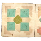 1898 Kindergarten Album,  Herman, Minnesota, Paper Folding, Paper Weaving, Yarn Drawing