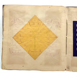 1898 Kindergarten Album,  Herman, Minnesota, Paper Folding, Paper Weaving, Yarn Drawing