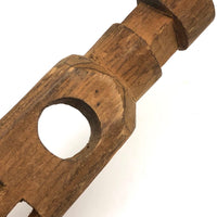 Bottle Shaped Architectural Carved Pine Whimsy with Crown Top
