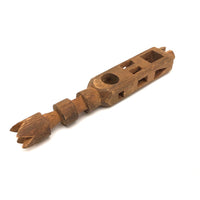 Bottle Shaped Architectural Carved Pine Whimsy with Crown Top