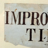 IMPROVE YOUR TIME, Multivalent Antique Ink Lettering in Period Lemon Gold Frame