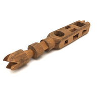 Bottle Shaped Architectural Carved Pine Whimsy with Crown Top