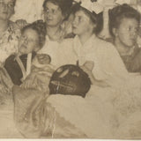 Hallowe'en 1901, Early Photo Album Mounted Paper Print Snapshot, with Jack-o-Lantern!