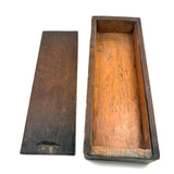 A Present from L. Hine, Age 82, to Mrs. Charity Kelsey, in 1863, Very Tender Carved Pine Slide Lid Box