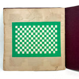 1898 Kindergarten Album,  Herman, Minnesota, Paper Folding, Paper Weaving, Yarn Drawing