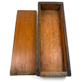 A Present from L. Hine, Age 82, to Mrs. Charity Kelsey, in 1863, Very Tender Carved Pine Slide Lid Box