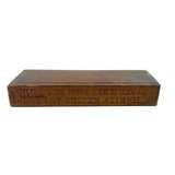 A Present from L. Hine, Age 82, to Mrs. Charity Kelsey, in 1863, Very Tender Carved Pine Slide Lid Box